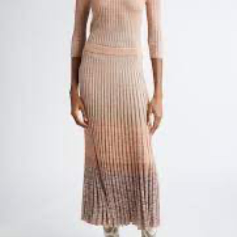 ZIMMERMAN MOULINE RIB SWEATER SKIRT SIZ 0P NEW WITH TAGS